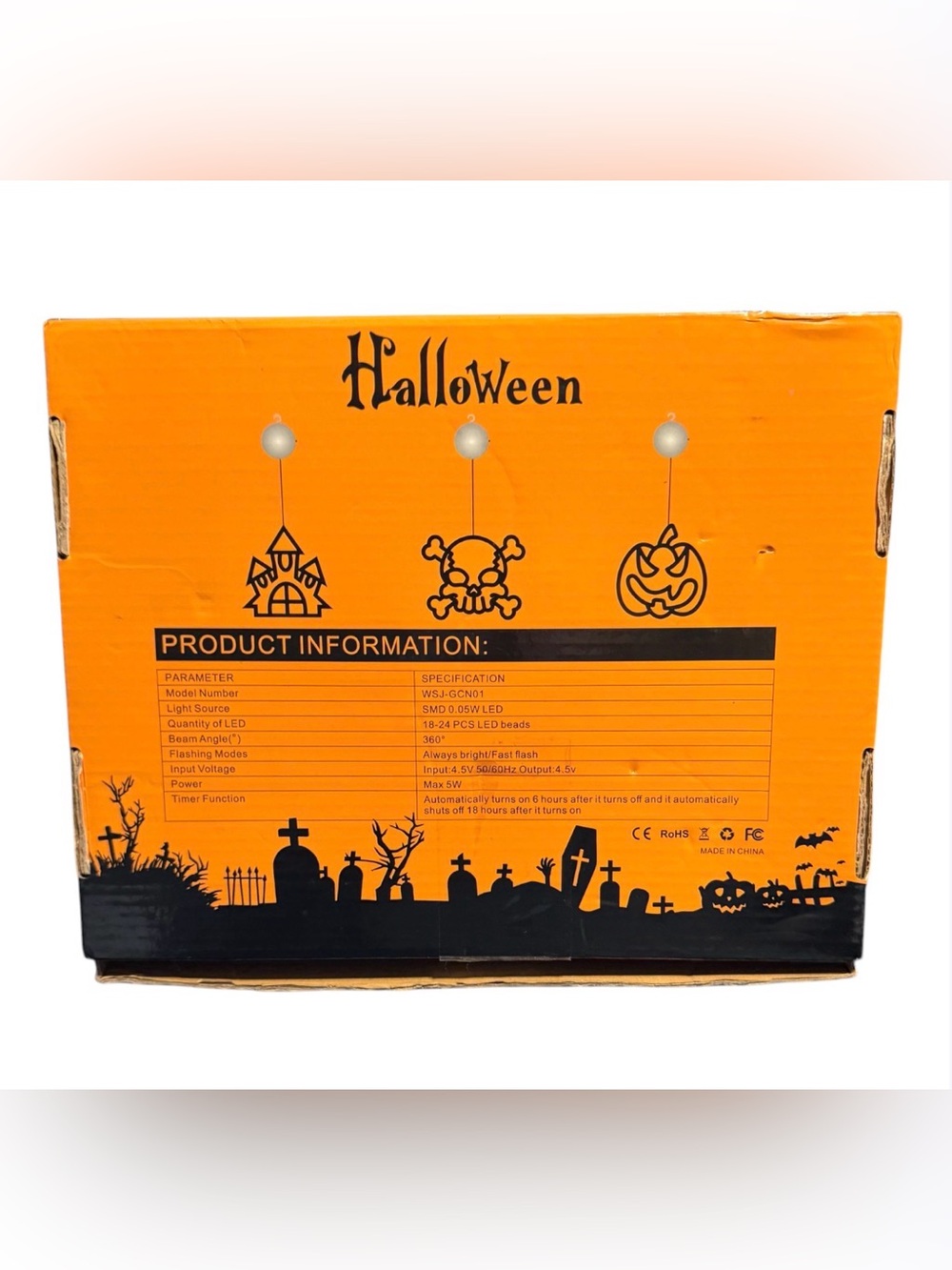🎃 Halloween Window Silhouette Lights. Haunted House, Skull/crossbones, pumpkin